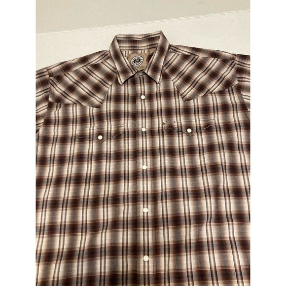 Rafter C Ranchwear Men's Short Sleeve Western Style Shirt Snap Buttons Size XXL - Picture 5 of 10